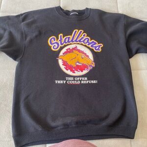 Stallions Crew Neck Sweatshirt. Size Large. Black